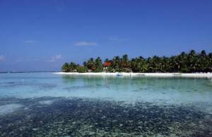 Kurumba island basks in the sunshine in