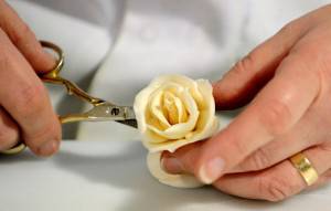 A decorative rose designed by cake desig