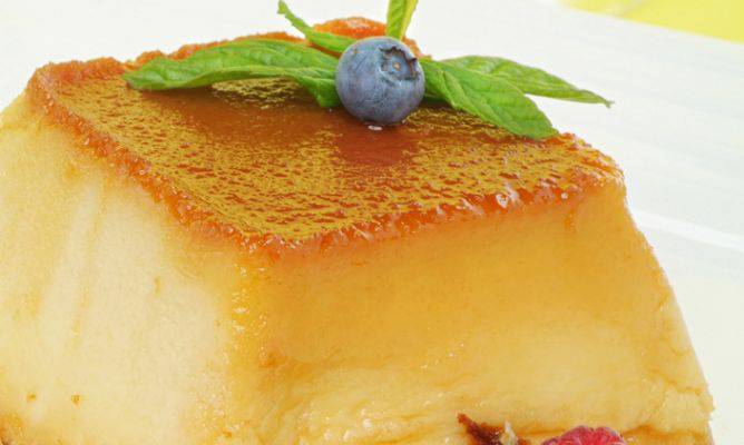 Flan de platano Messico