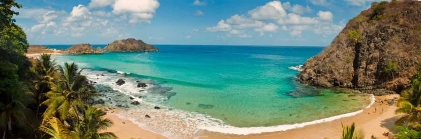 Panoramic view of the beach paradise, Fernando de Noronha