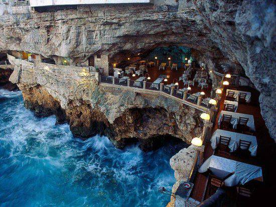 Grotta Palazzese, Polignano a Mare @Pinterest