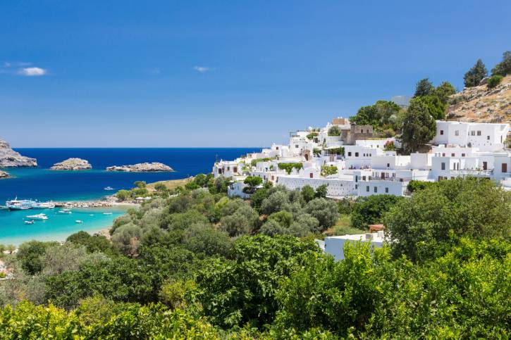 Veduta della città di Lindos, Rodi (Thinkstock)