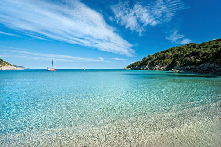 Fetovaia beach, Elba island. Italy.