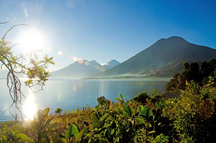 Vulcano Landscape in Guatemala Lake Atitlan