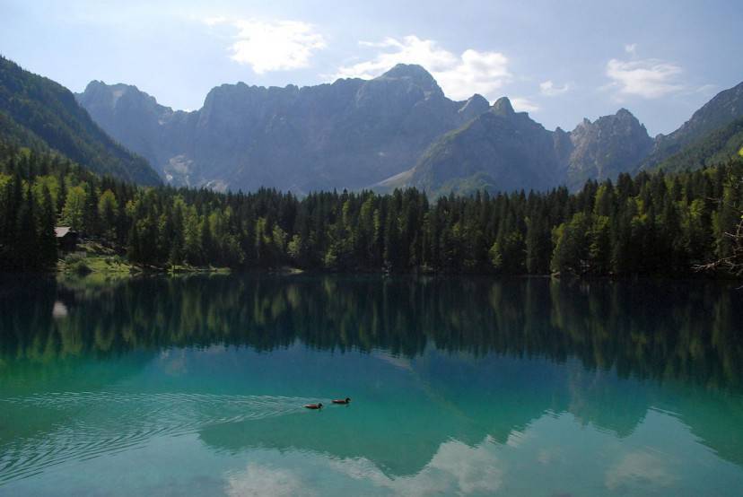 Lago di Fusine Inferiore (Foto di Eleassar. Licenza CC BY-SA 3.0 tramite Wikimedia Commons)