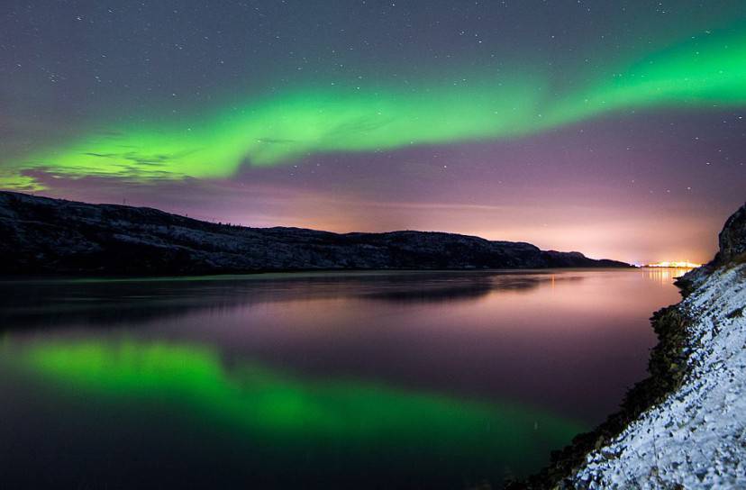 Aurora Boreale a Kirkenes, Norvegia (JONATHAN NACKSTRAND/AFP/Getty Images)