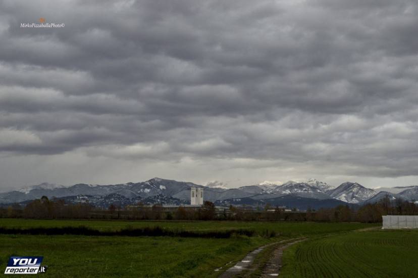 Neve in provincia di Bergamo, a Dalmine (YouReporter.it)