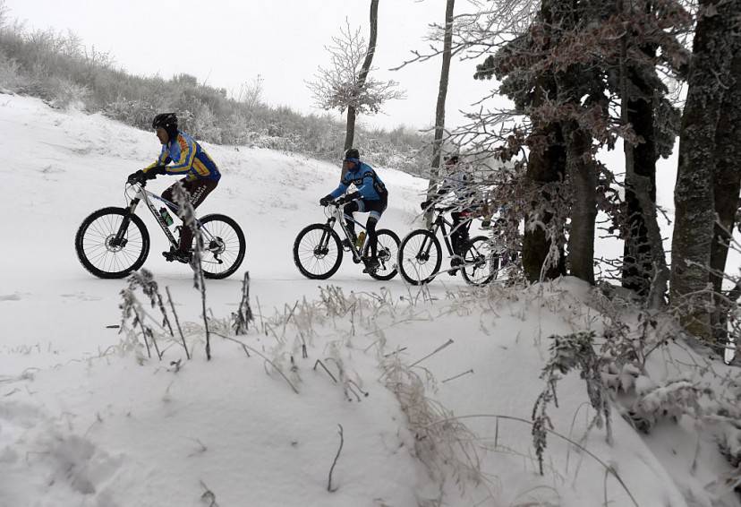 Neve sul monte Pilat, Francia (PHILIPPE DESMAZES/AFP/Getty Images)
