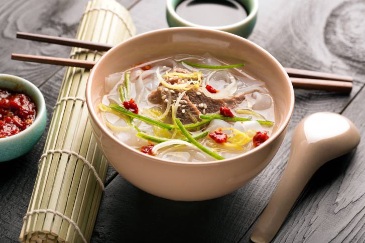 Traditional chinese noodle soup