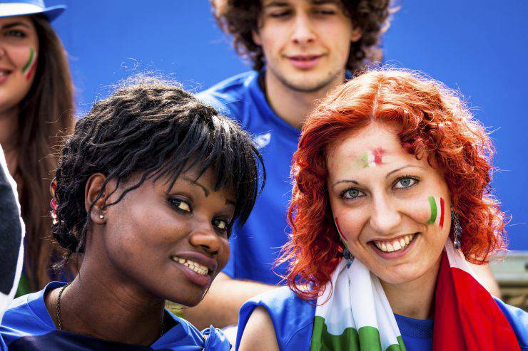 Group of italian supporters