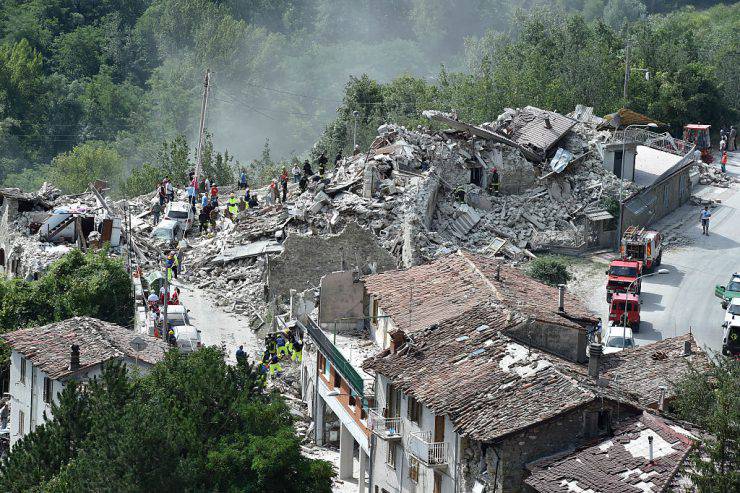 Pescara del Tronto, Ascoli Piceno, terremoto 24 agosto 2016 (Giuseppe Bellini/Getty Images)