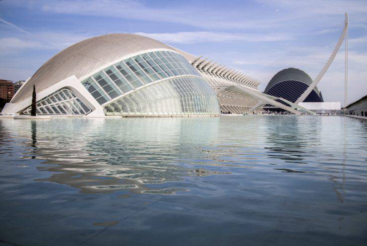 Modern Science Center in city of the Arts ,Valencia, Spain