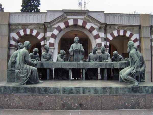 L'ultima cena, Cimitero monumentale di Milano (Pe-Jo, CC BY-SA 3.0, Wikicommons)