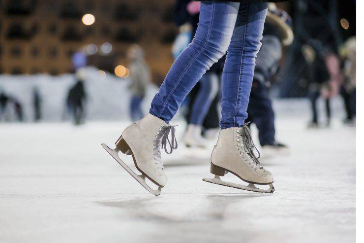 The girl on the figured skates