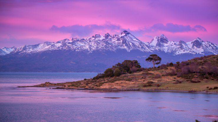 Terra del Fuoco, alba su Ushuaia, Argentina (iStock)