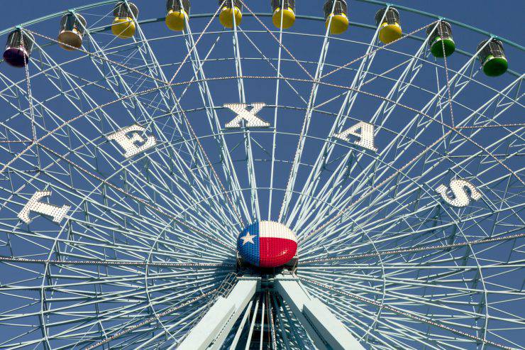 Ferris wheel at the Texas State Fair in Dallas TX