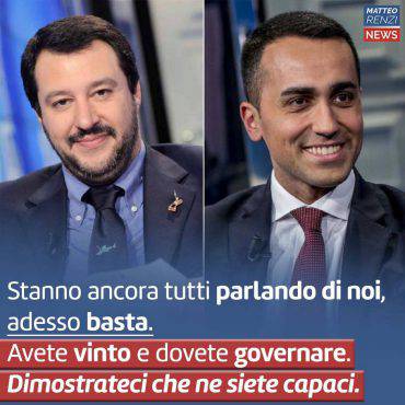 Governo M5S LEGA x MATTEO RENZI