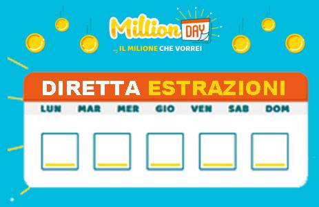 estrazione diretta million day 23 marzo