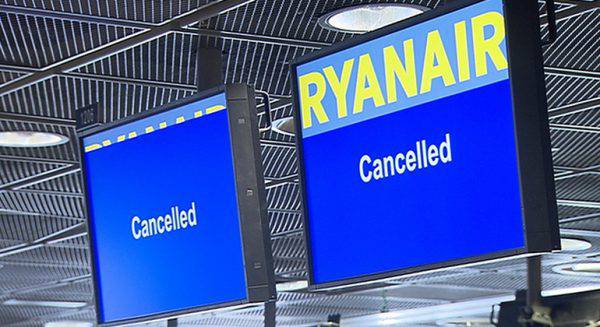 volo ryanair cancellato