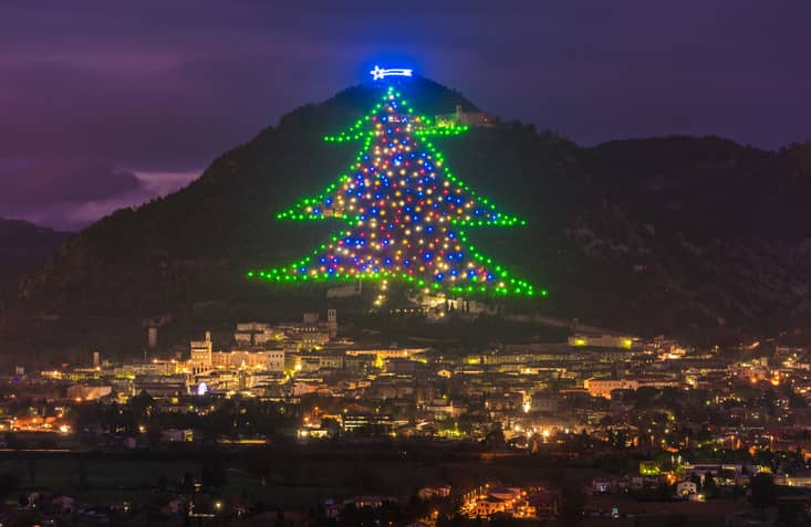 albero natale gubbio