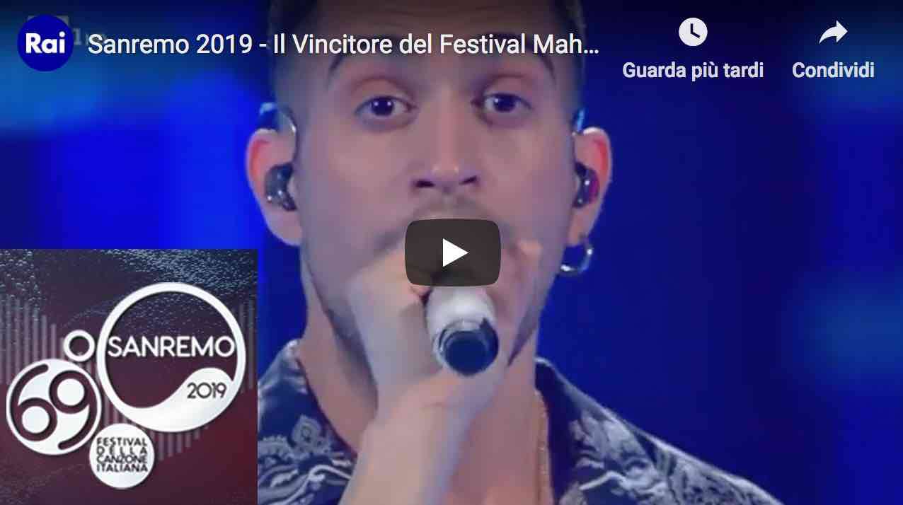 Mahmood vince il festival di Sanremo 2019