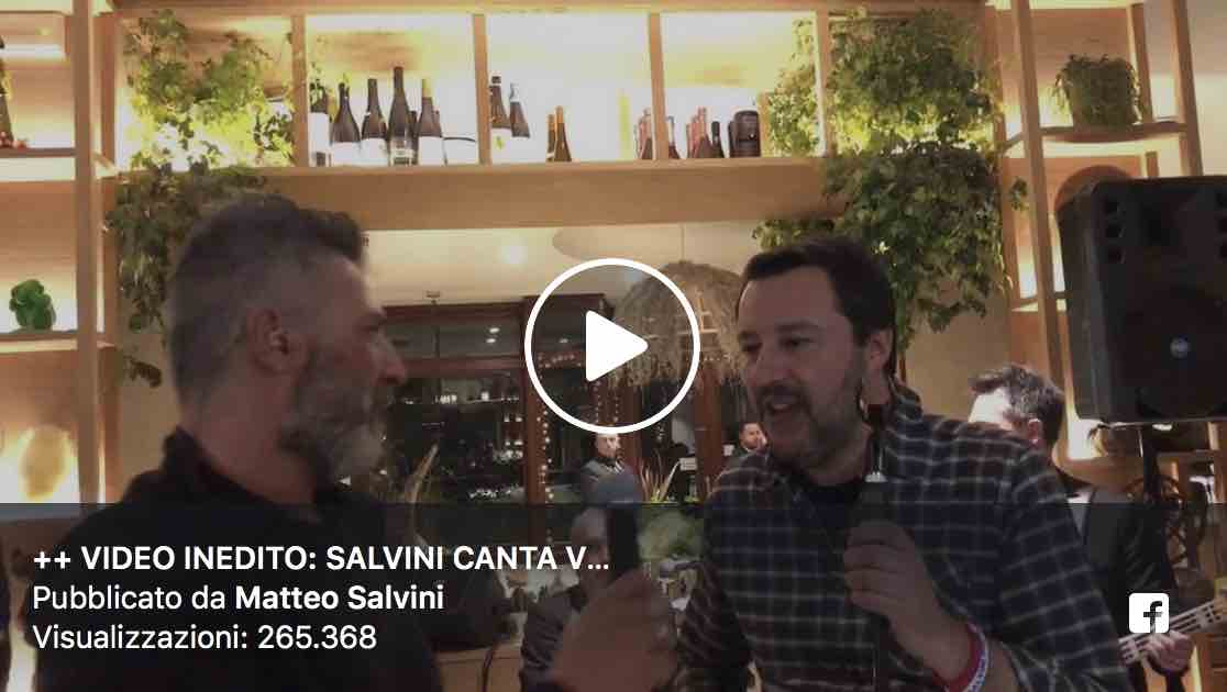 Matteo Salvini Canta ALba CHiara