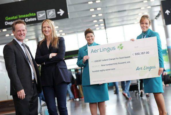 unicef aer lingus donazione