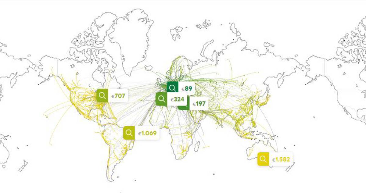 mappa voli low cost escape