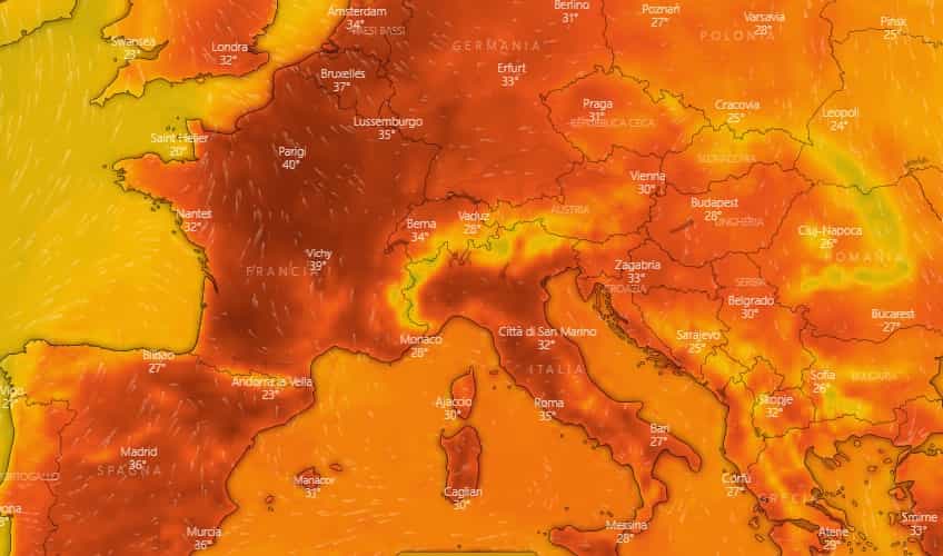 caldo europa luglio