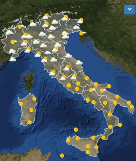 meteo italia oggi