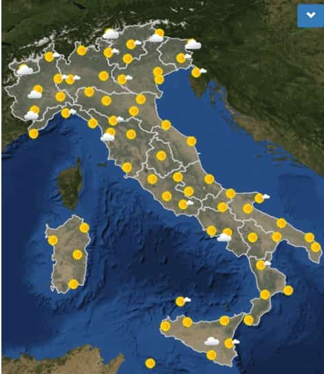 meteo domani italia