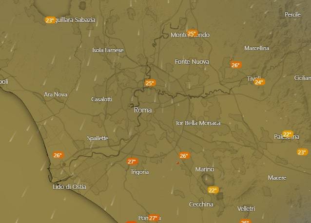 meteo domani roma 16 luglio