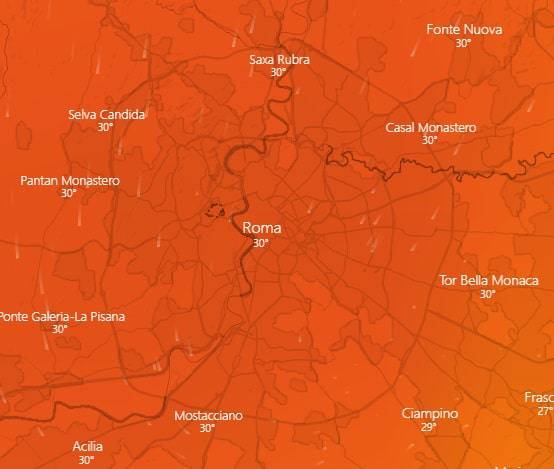 meteo domani 16 luglio roma temperature