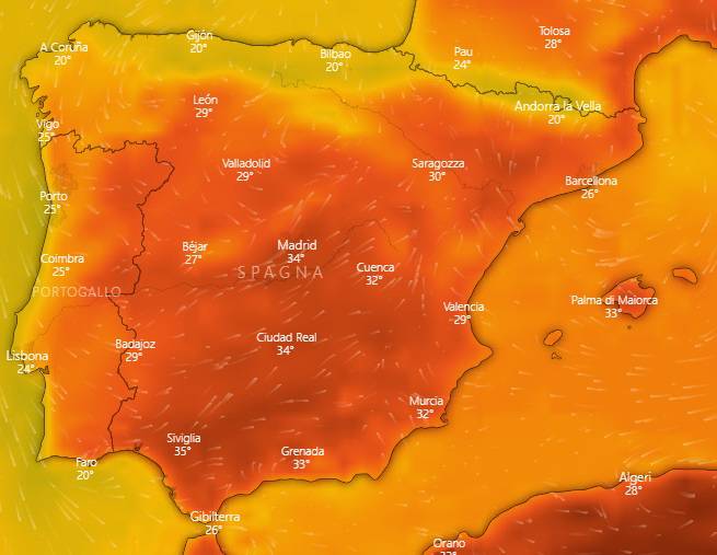 spagna meteo agosto