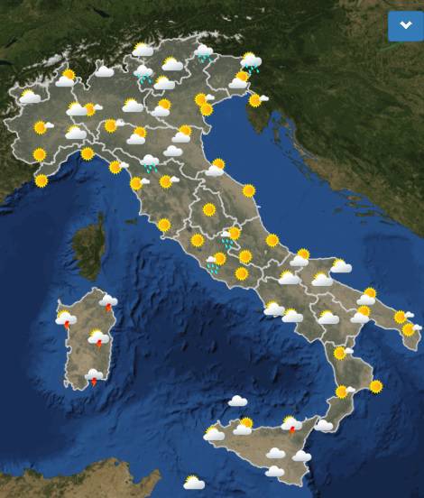 meteo domani italia