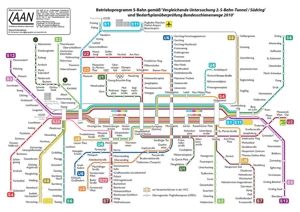 mappa metro monaco di baviera