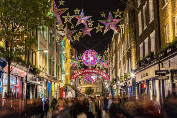 luci di natale carnaby street londra