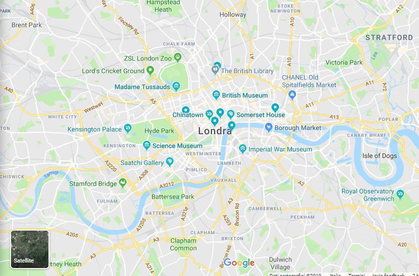 mappa parchi londra