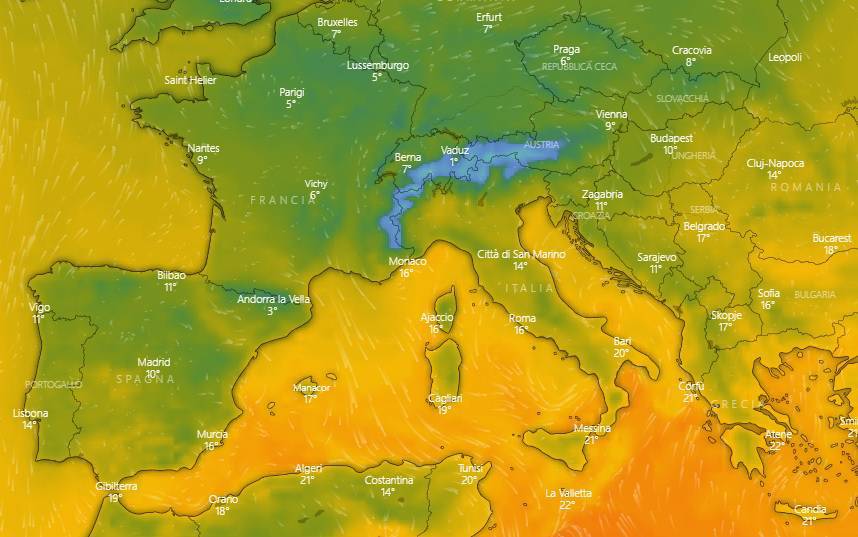 temperature italia