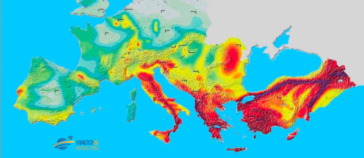 mappa sismica europa