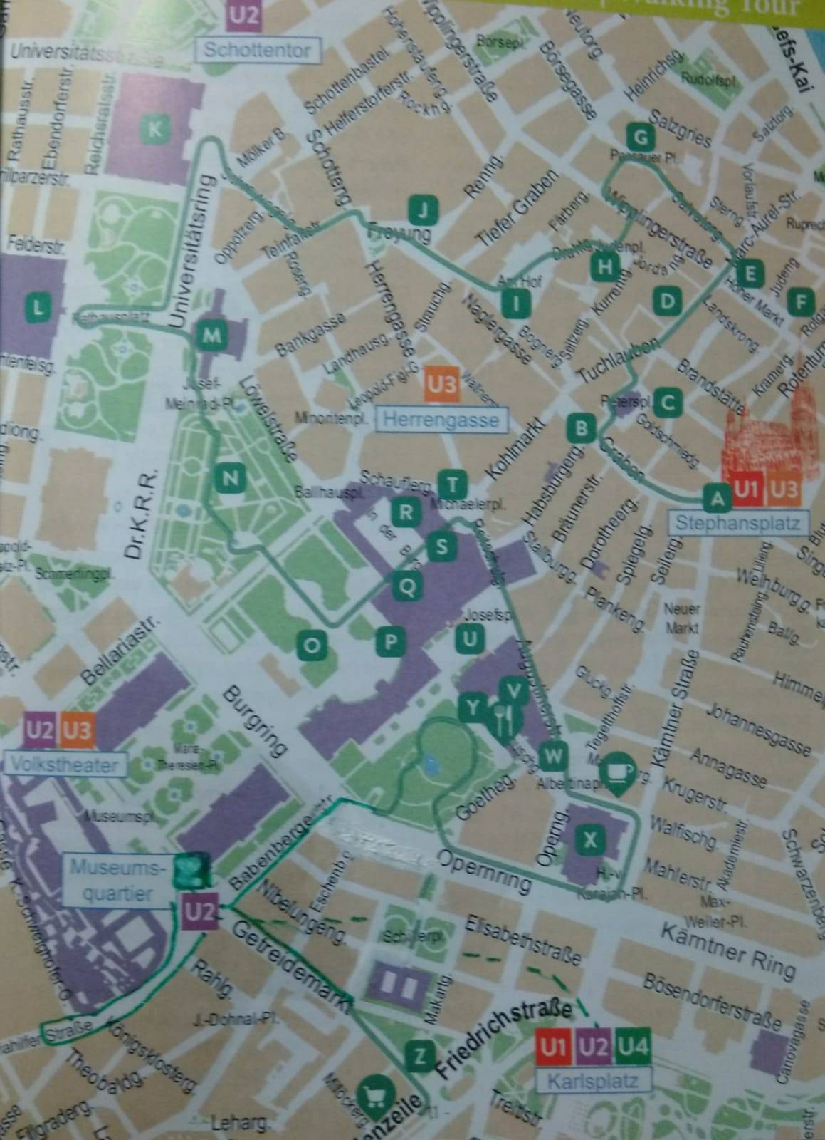itinerario a piedi vienna