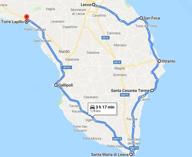 mappa salento