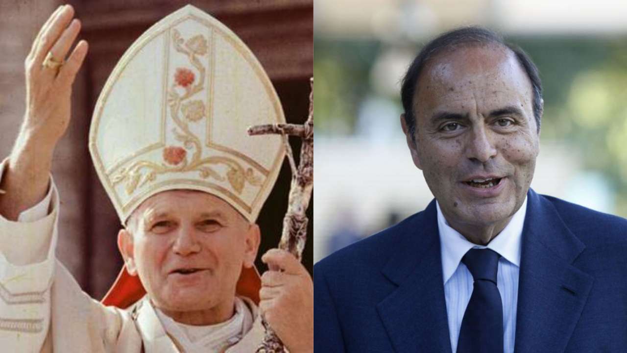 Papa Giovanni Paolo II e Bruno Vespa