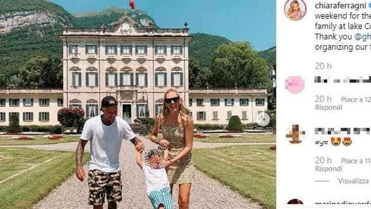 La villa da sogno affittata da Fedez e Chiara sul Lago di Como Fedez e Chiara Ferragni