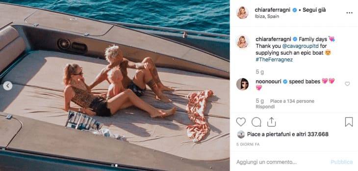 Chiara Ferragni e Fedez in yacht