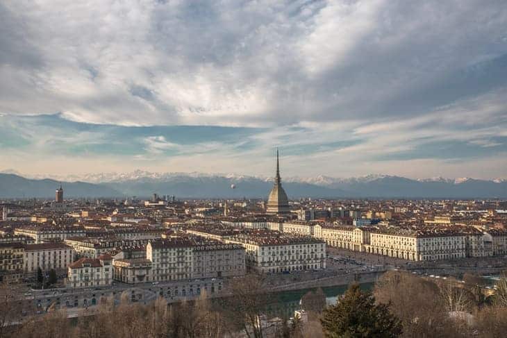 La vista dal quartiere Borgo po su Torino