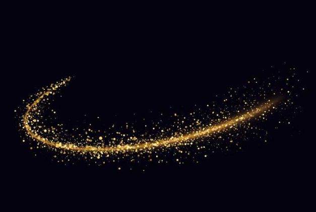 scia luminosa di stelle su cielo nero