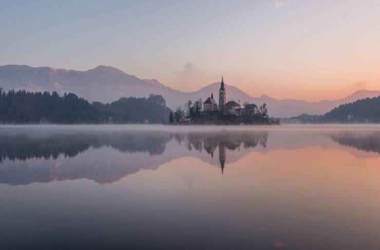 lago bled inverno