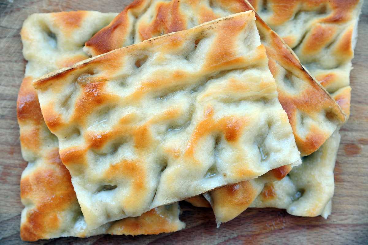 pezzi di focaccia di Genova