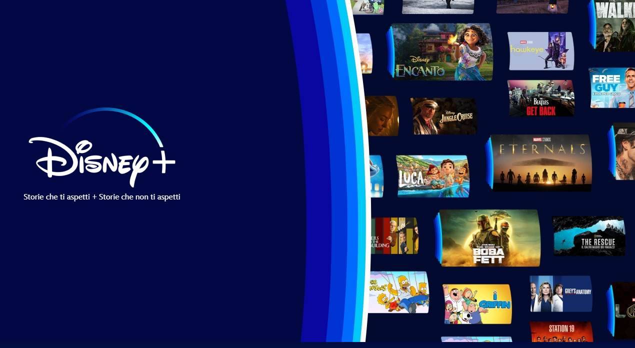 schermata iniziale di Disney Plus